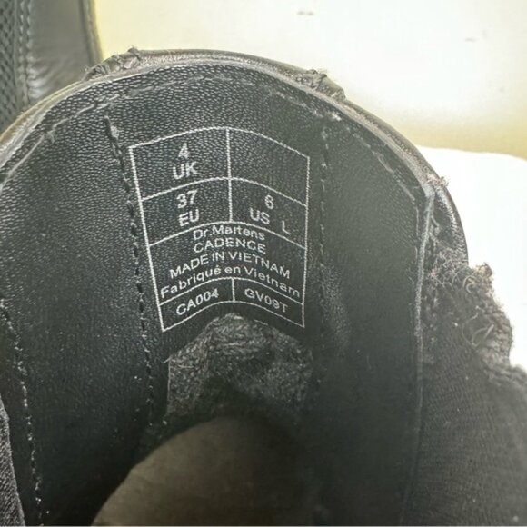 Dr. Martens Cadence Chelsea Heel Boot Black Tan Booties Leather Stretch PullOn 6 - Picture 9 of 16